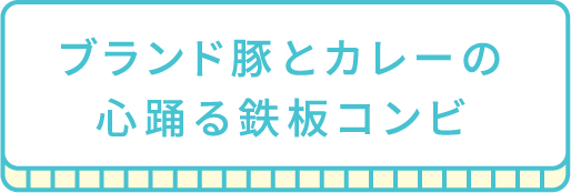 ブランド豚とカレーの心踊る鉄板コンビ