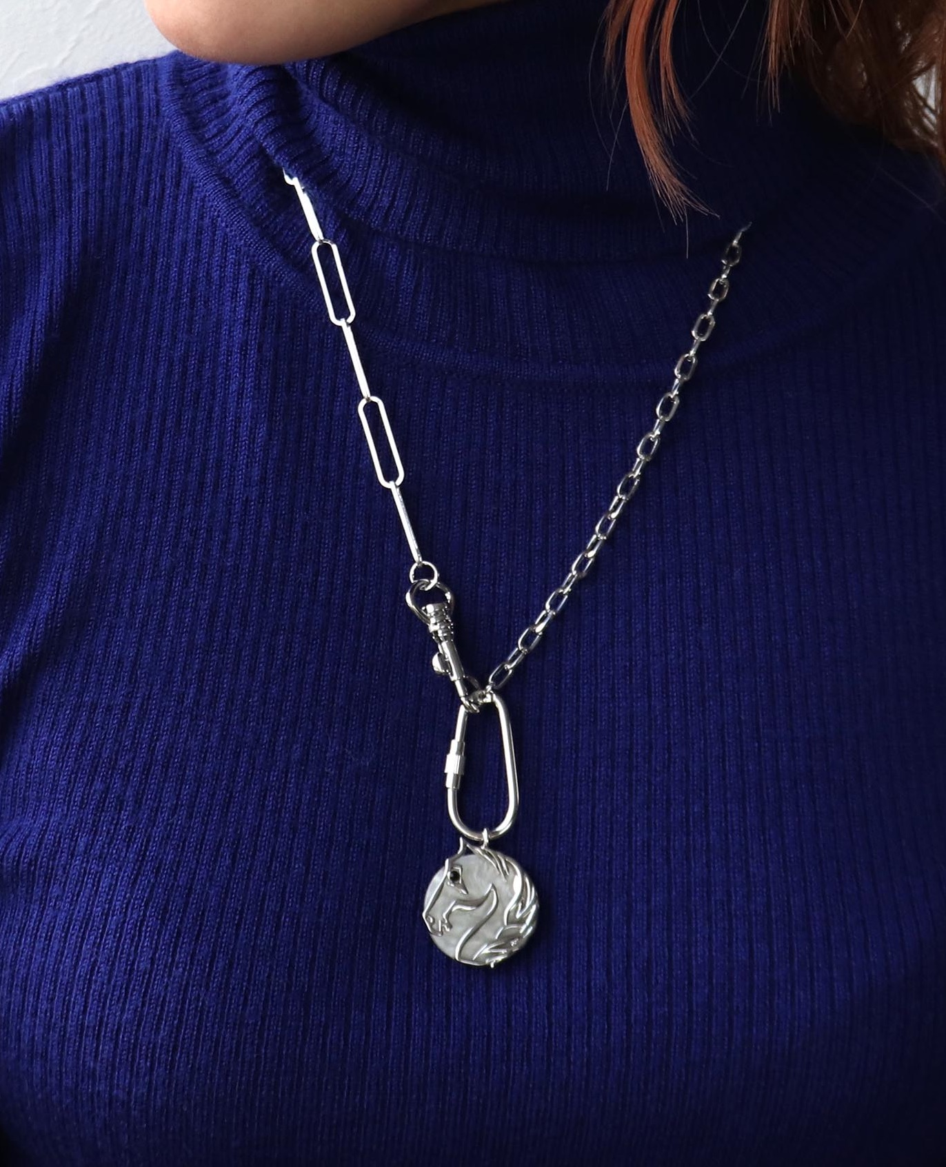 🐎ホースプレートカラビナネックレス🐎｜スリーフォータイム｜ショップ