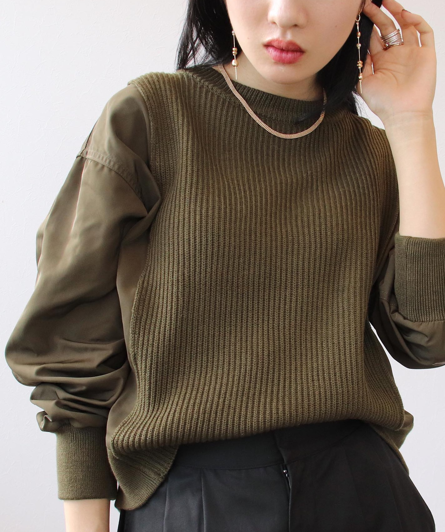 MA-I ニットドッキングプルオーバー｜スリーフォータイム