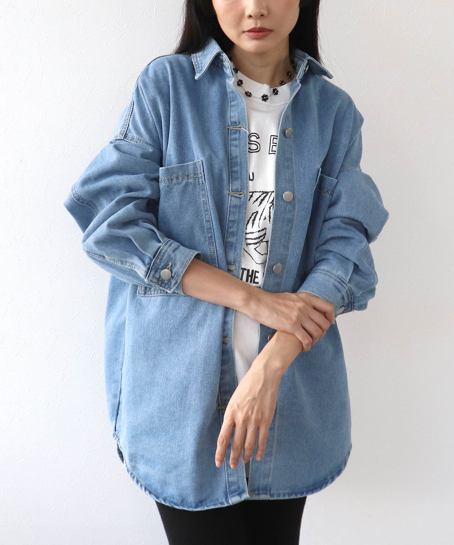 👖BIGポケットシャツジャケット🍪｜スリーフォータイム｜ショップ