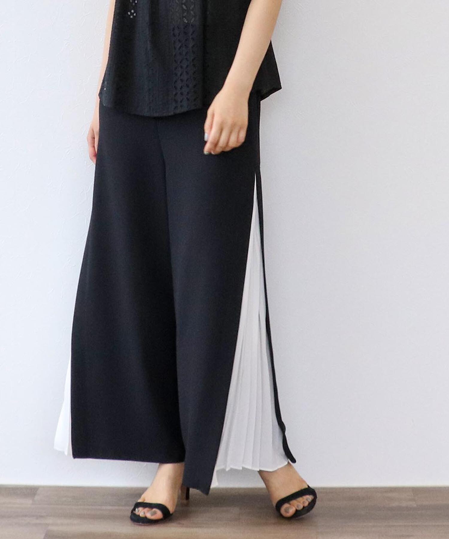 Cen. オールタイムパンツ サイドプリーツ配色パンツ｜スリーフォータイム｜ショップ