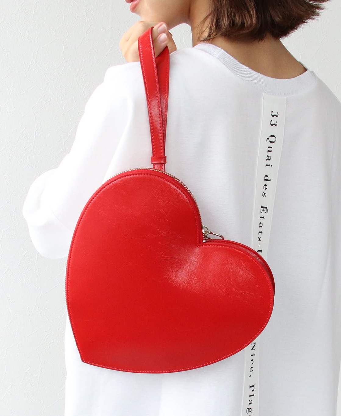 グロッシーハートクラッチショルダーBAG｜スリーフォータイム