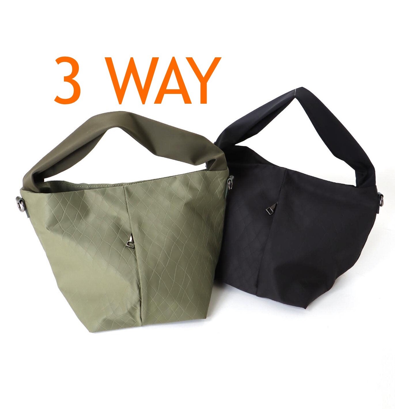 💚センタージッパーポケット3WAYショルダーBAG🖤｜スリー