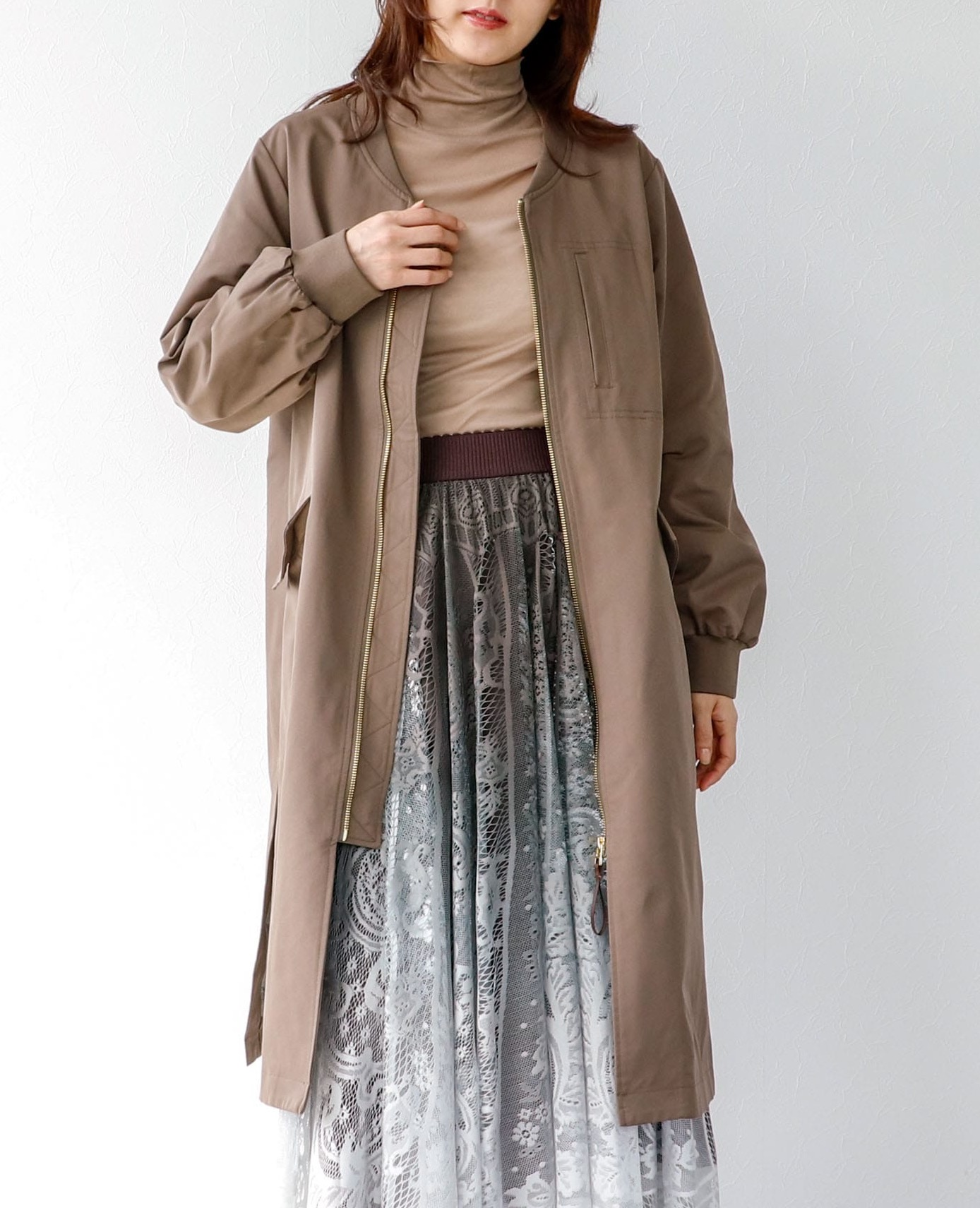 🧥エステルリブネックワークジャケット🧥｜スリーフォータイム