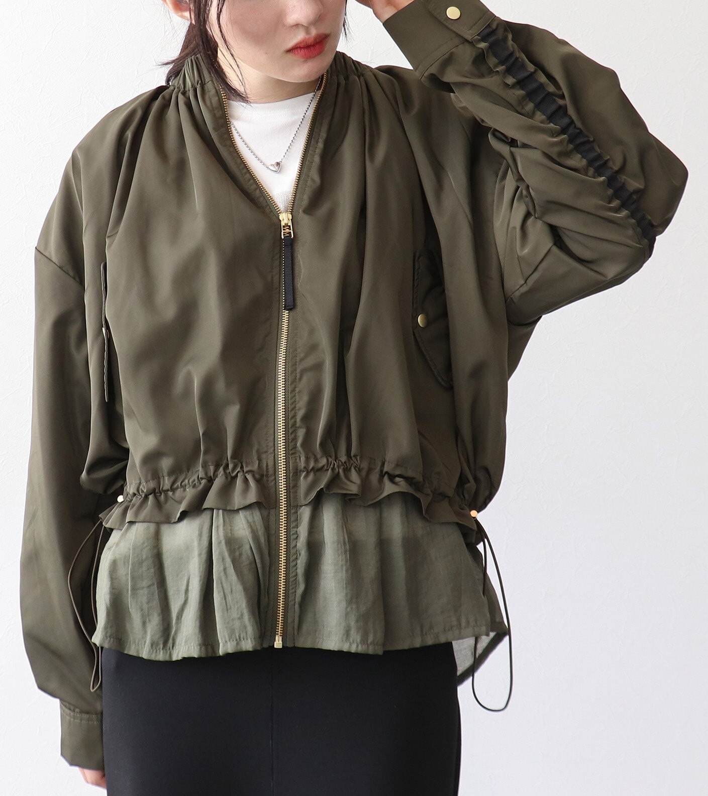 【新品・完売品】2025 シアーオーガンジーブルゾン　エムプルミエ　ブレンヘイム 新作入荷情報】オーガンジーシアーパーカー | m-i-d | BLENHEIM