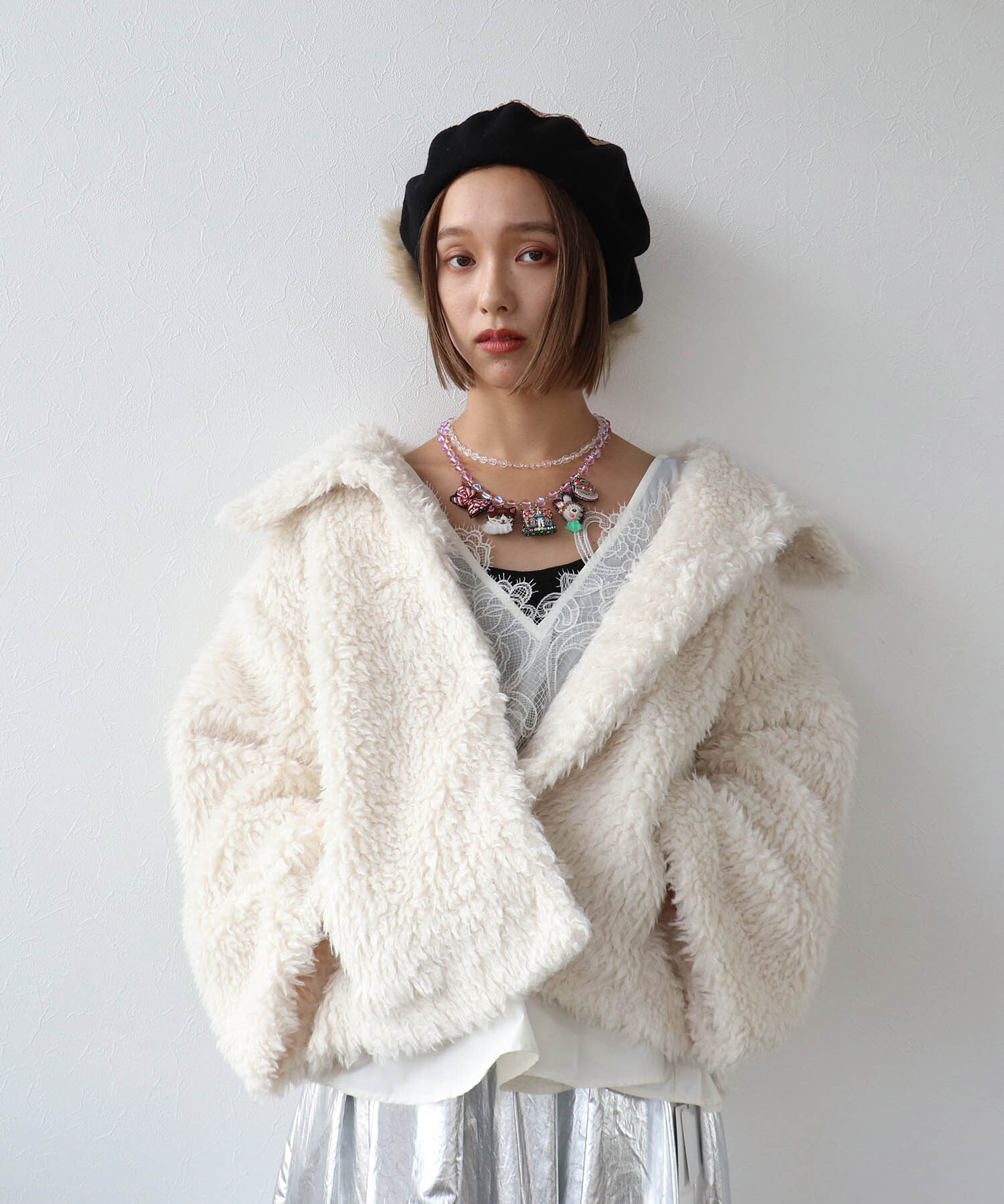 🤍カールフェイクファーコート🤍｜スリーフォータイム｜ショップ