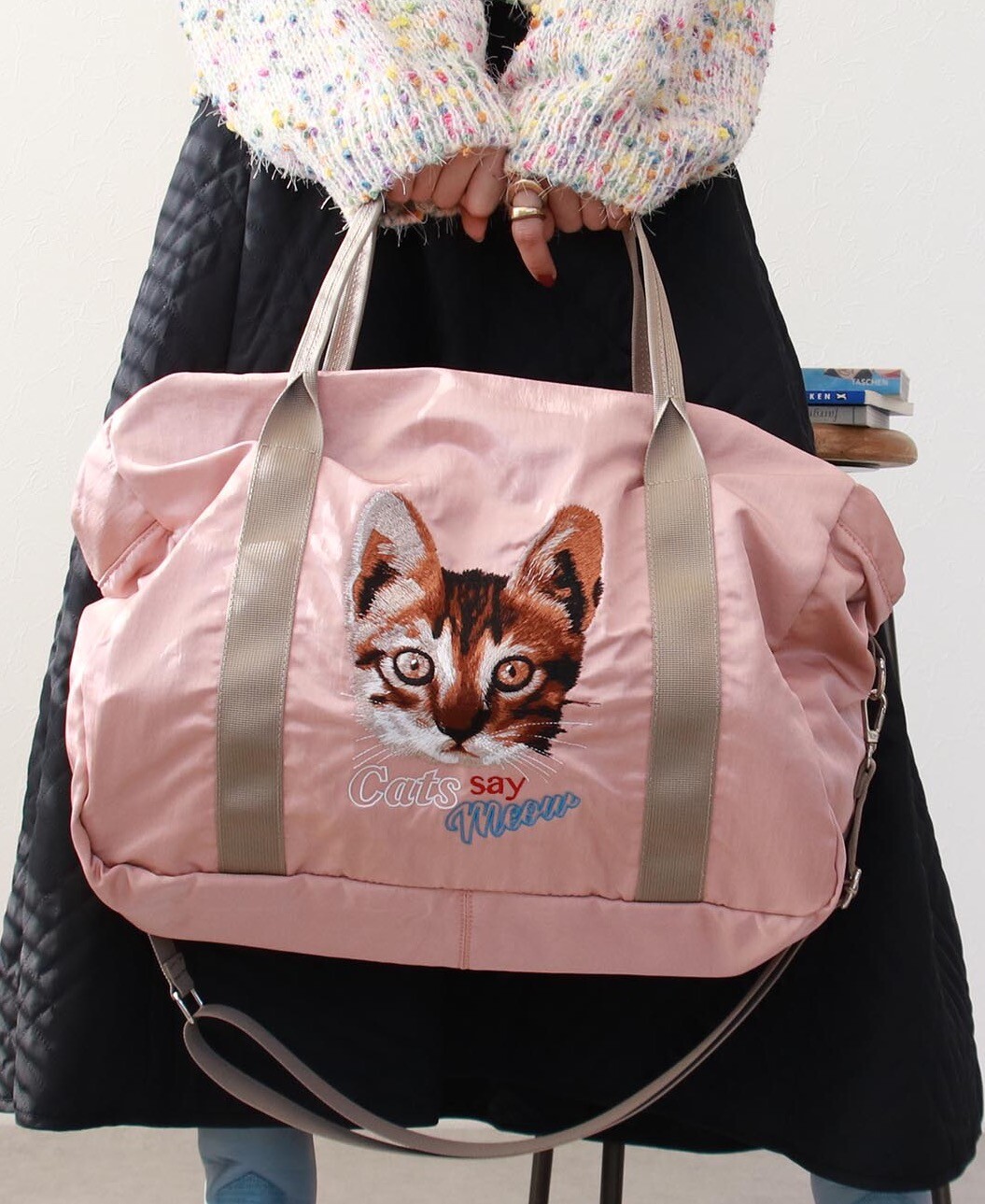キャリーオン刺繍トラベルボストンBAG｜スリーフォータイム