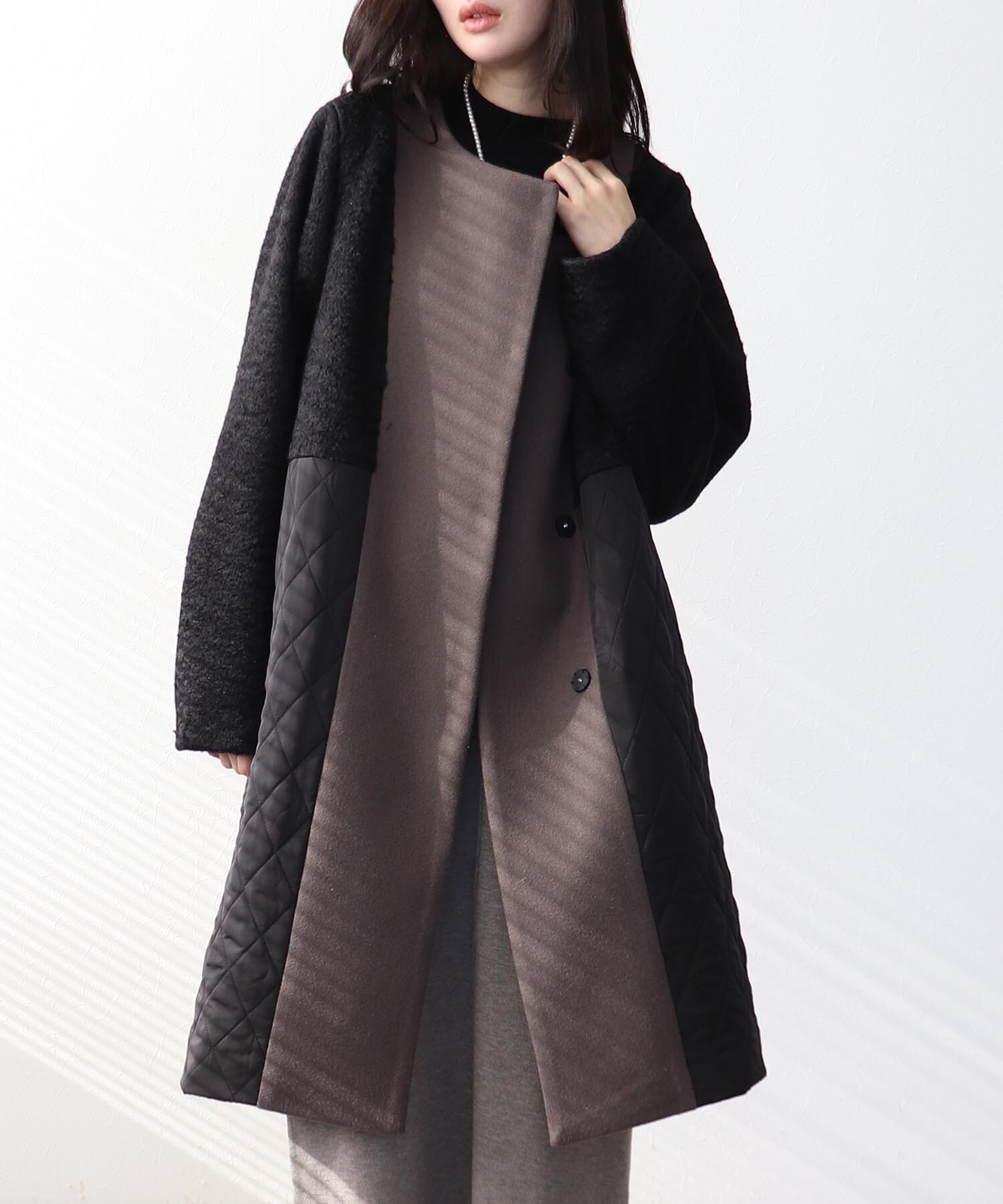 🧥中綿ドッキングブークレーコート🧥｜スリーフォータイム