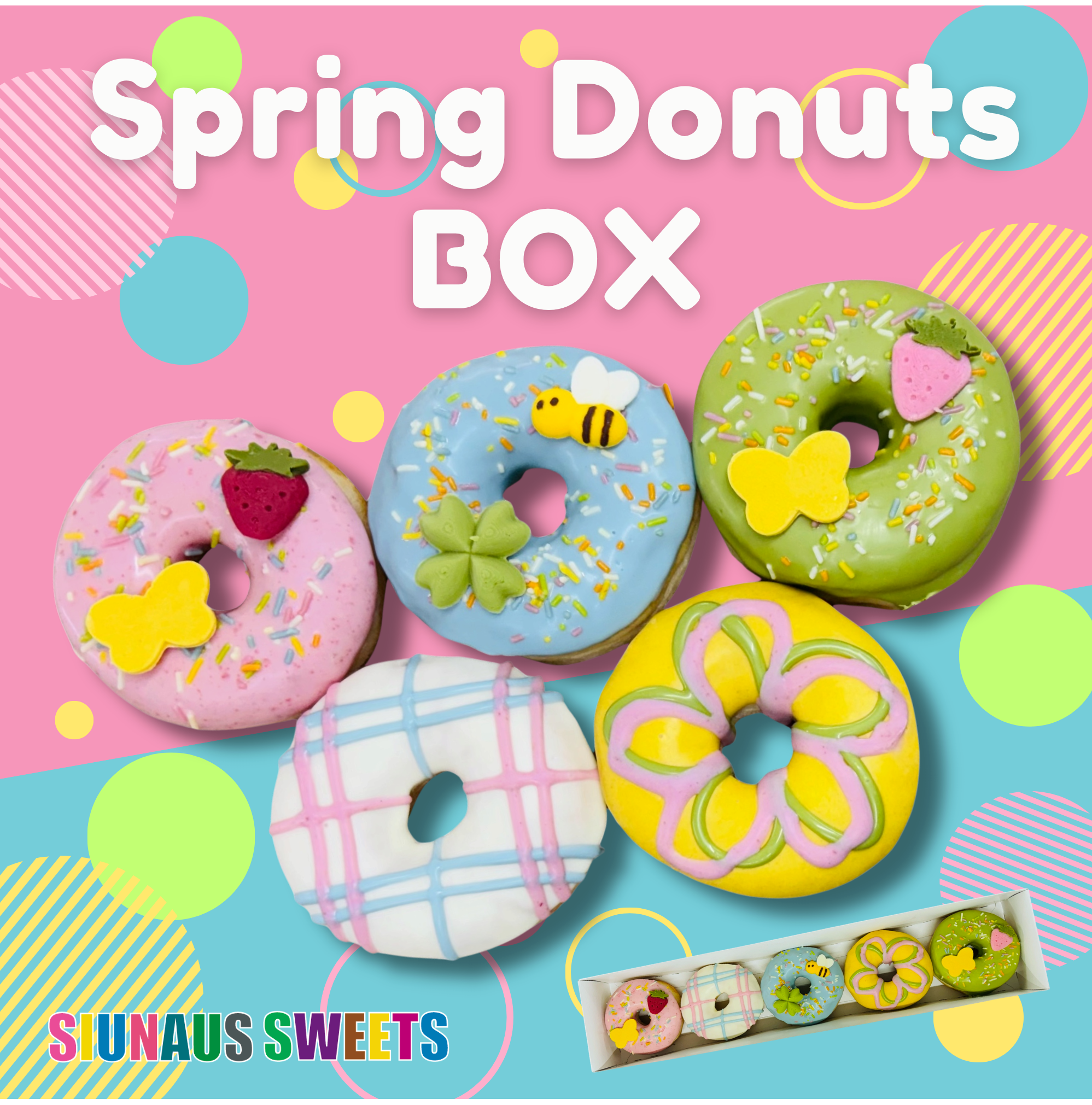 🌸春限定！スプリングドーナツBOX新発売のお知らせ🍩｜SIUNAUS SWEETS