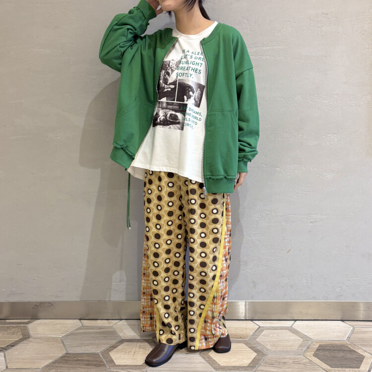 あちこちzip裏毛CD × ずっと見守るネコロンT × まるさんかくちぇっくPT