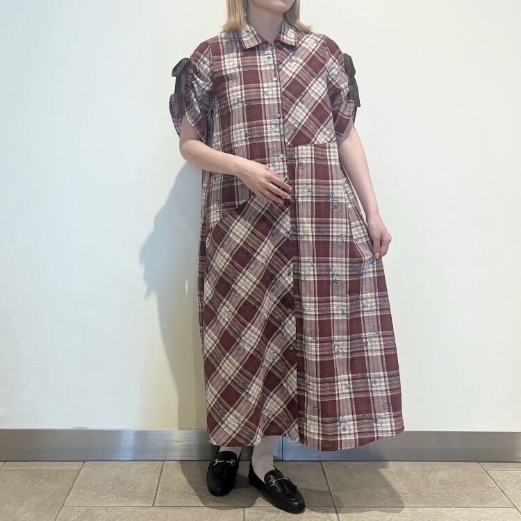 マルバナ刺繍チェックOP