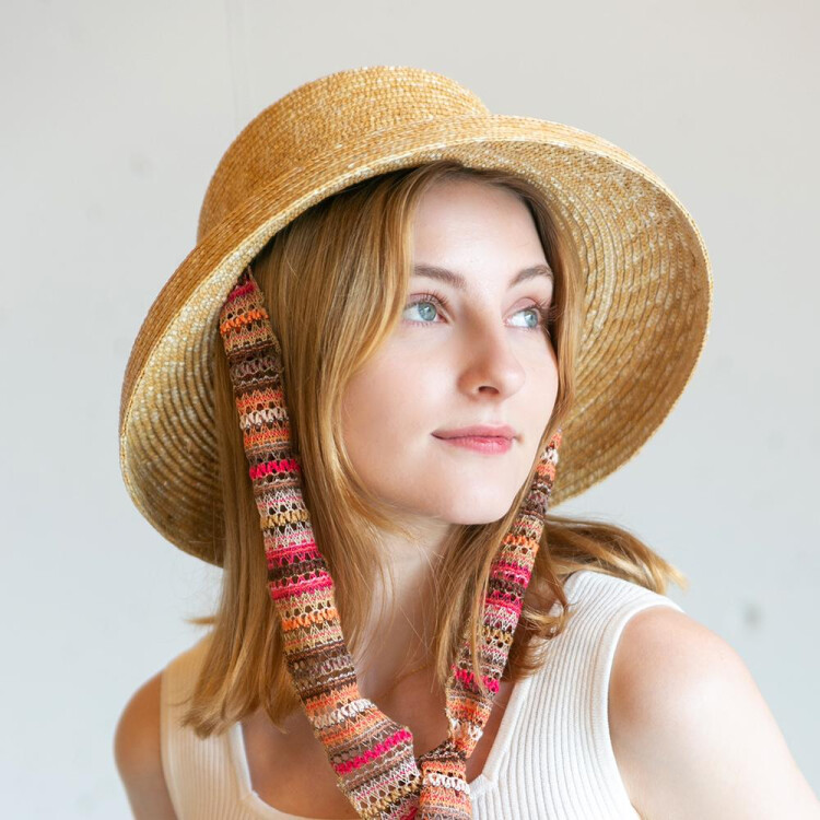 square straw hat