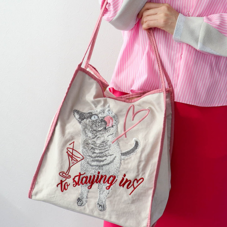 🐈🐕アニマル刺繍トート🌷👕🧃