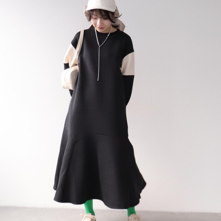👗ハンサム切替フレアーワンピース👗