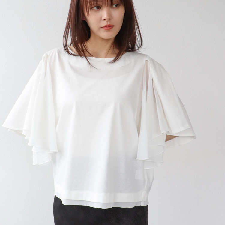 ♡Wシルケットシフォンドッキングプルオーバー♡