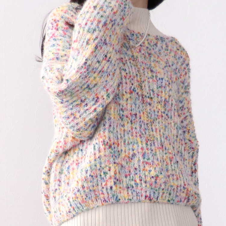 🧶ポコポコMIXヤーンニットプルオーバー🧶