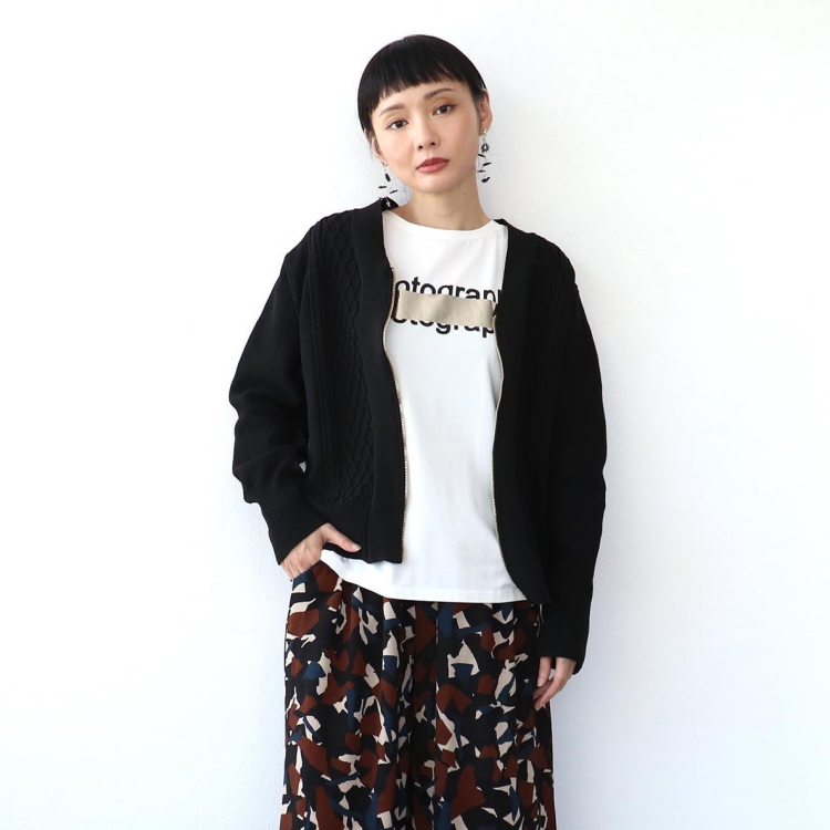 🤎ケーブル布帛ドッキングZIPブルゾン🤎