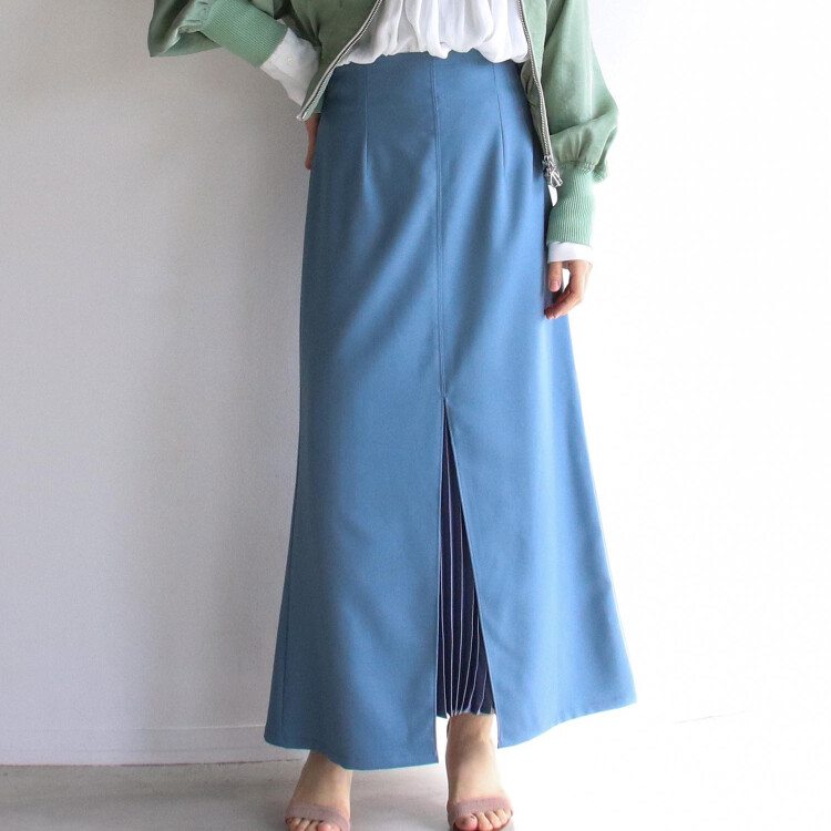 【Limue】スリットプリーツスカート