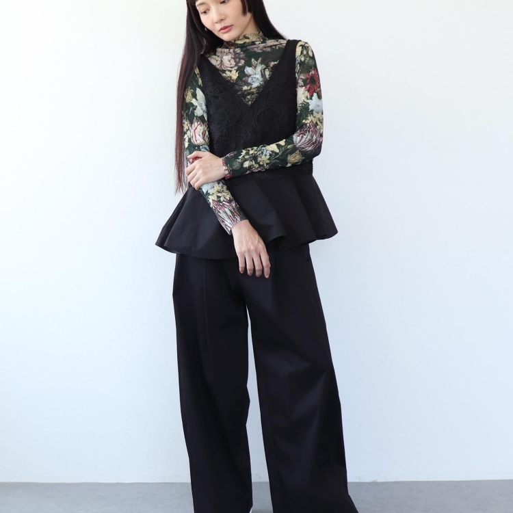 🌸レトロフラワー柄シアープルオーバー🌸