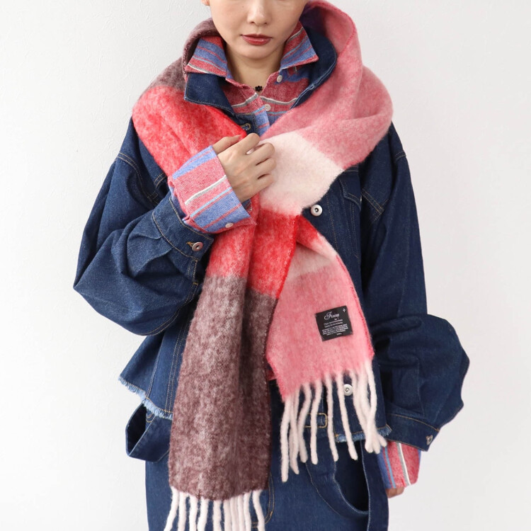 🧣マルチカラーブークレーマフラー🧣
