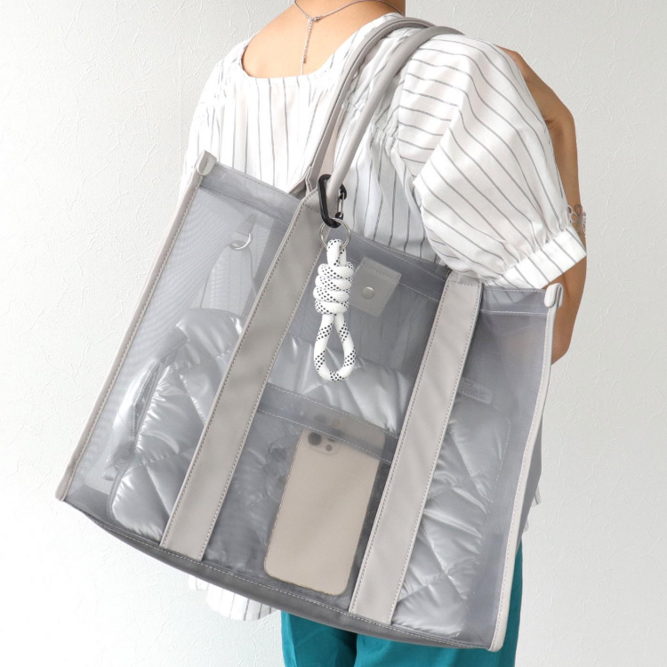 👜チュールメッシュスクエアトート👜