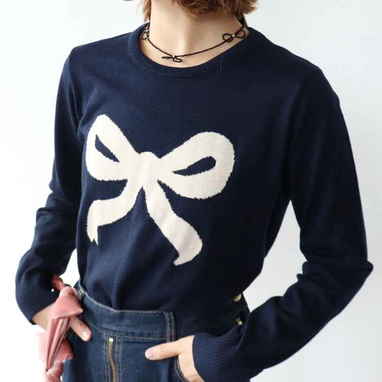 🎀リボン柄ニットプルオーバー🎀