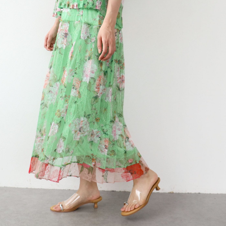 🌼ボカシフラワーレースプリーツスカート🌼