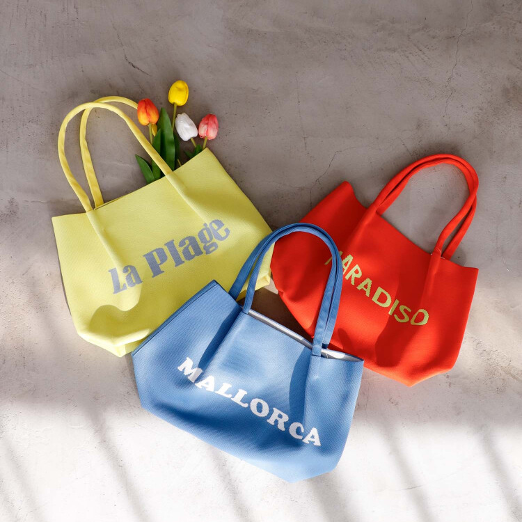 💛ソラーナバケーションロゴニットトート🧡🩵