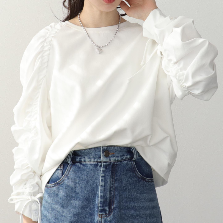 🖤ギャザースリーブプルオーバー🖤