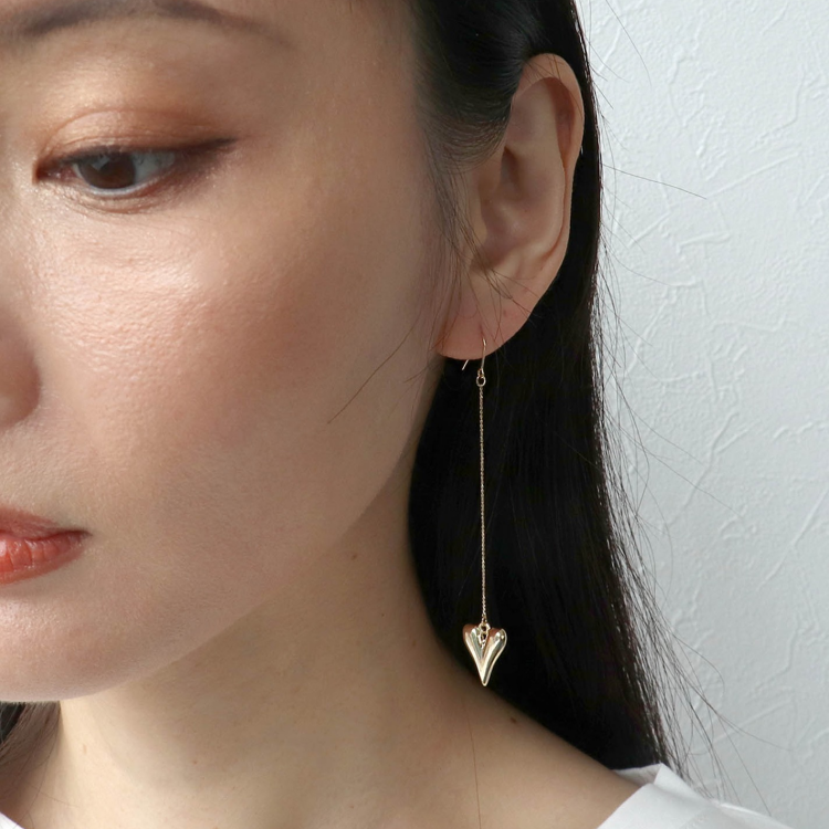 ♡ハートロングピアス♡