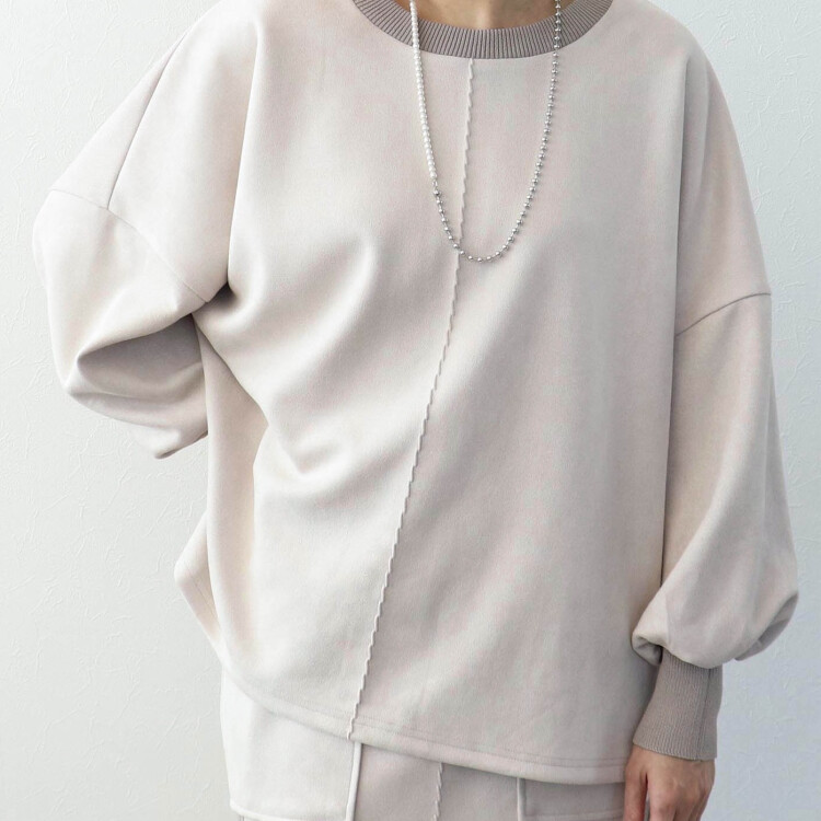 👚スエードリブワイドプルオーバー👚