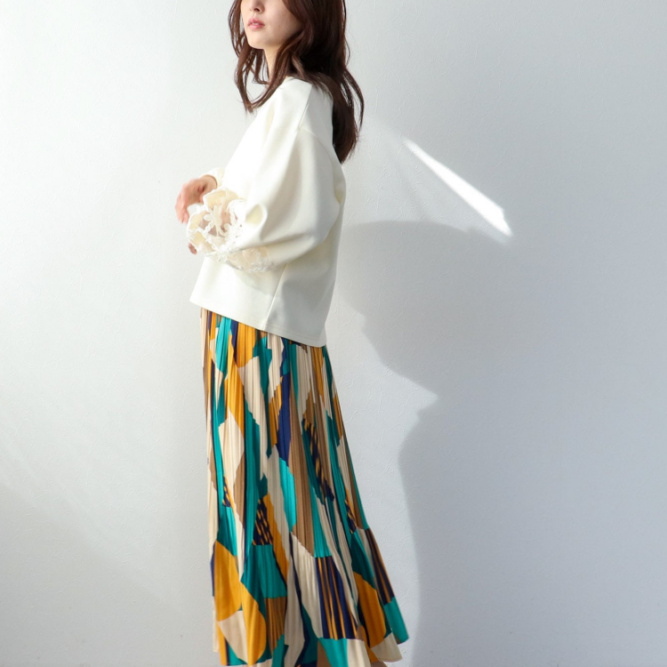 🟡幾何学プリーツスカート🟡