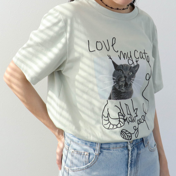 🐈‍⬛CAT落書き刺繍Tシャツ🐈‍⬛