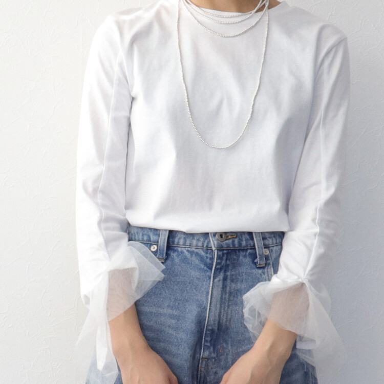 🖤チュールカフスコンパクトＴシャツ🖤