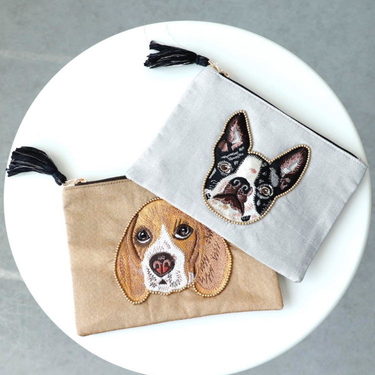 🐶ドッグ刺繍ポーチ🐶
