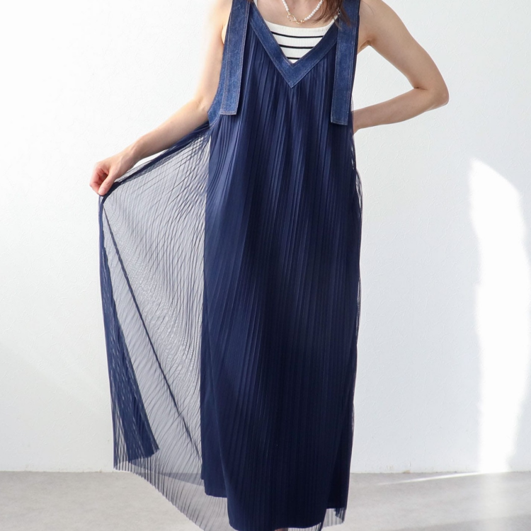 💙チュールプリーツ前後2WAYジャンスカ💙