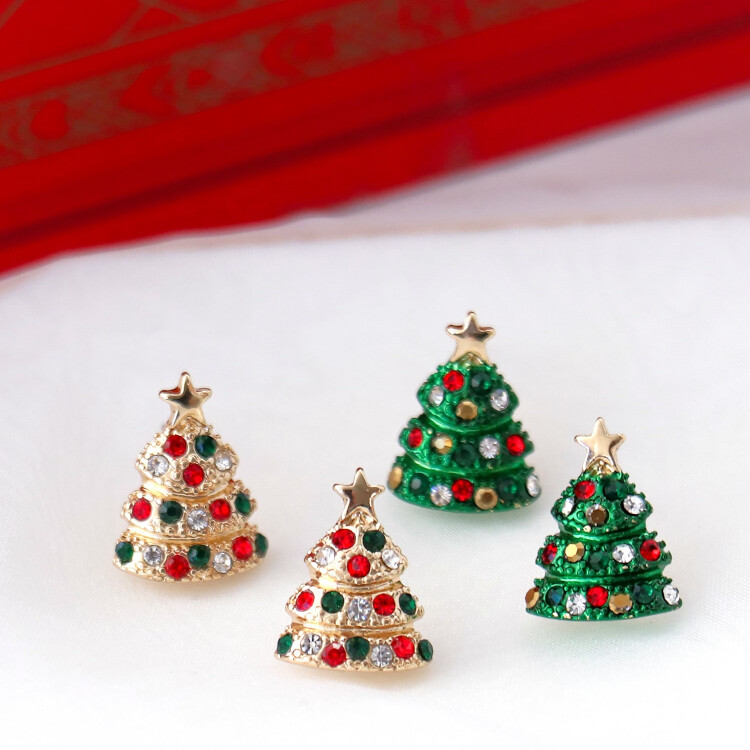 🌲クリスマスツリーピアス🌲