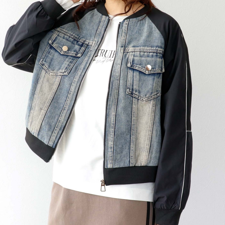 🧥ナイロンデニムドッキングブルゾン🧥