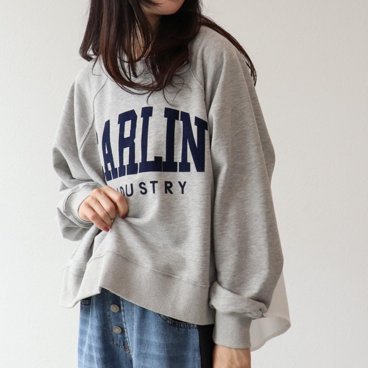 💙シャツリメイク風カレッジロゴプルオーバー💙