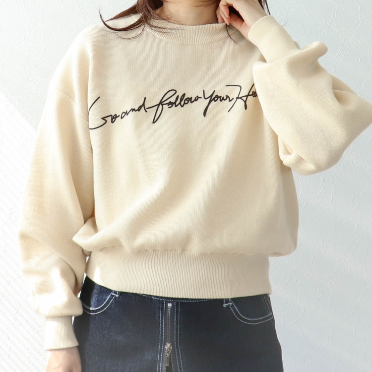 🩶スエットライククルーロゴプルオーバー🩶