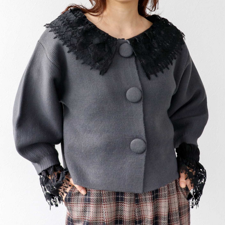 👚ミラノリブBIGボタンカーディガン👚