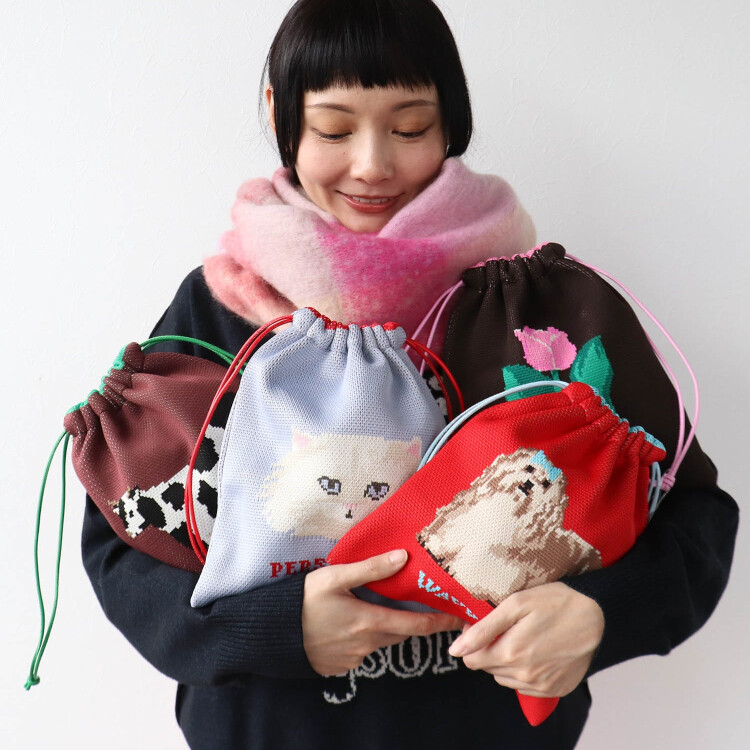 🐄【JOliJOli】FTジャガード巾着🐄