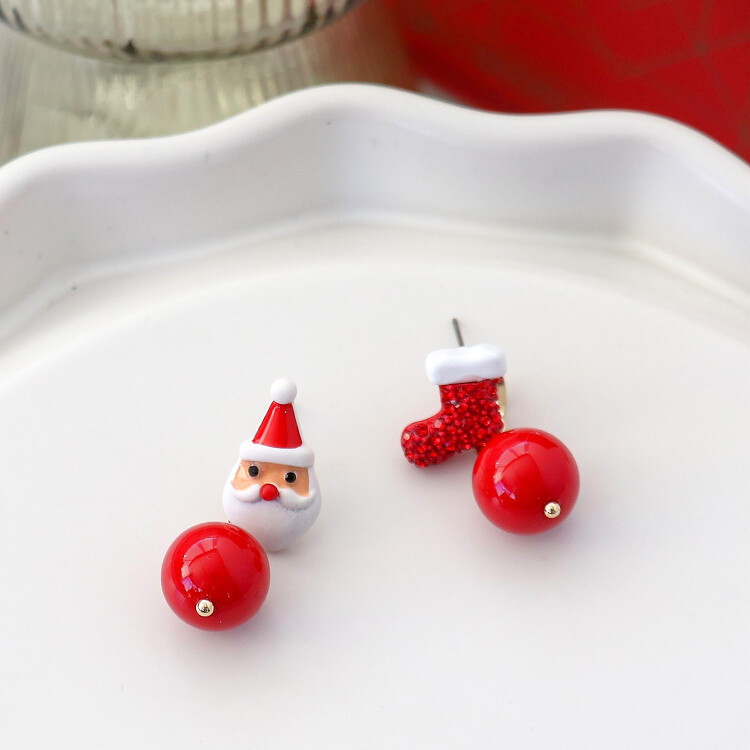 🎅サンタ×ブーツピアス🎄