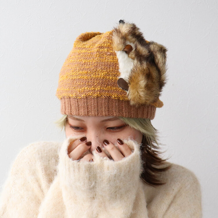 🐿️リスのニットキャップ🐿️