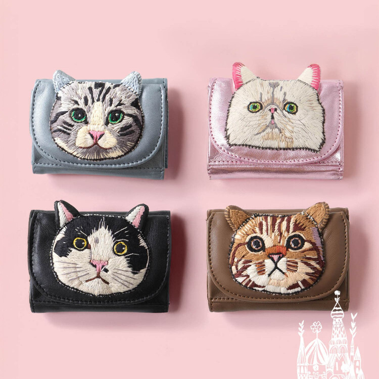 🐈【tamaoworld】Leather mini catwallet♫
