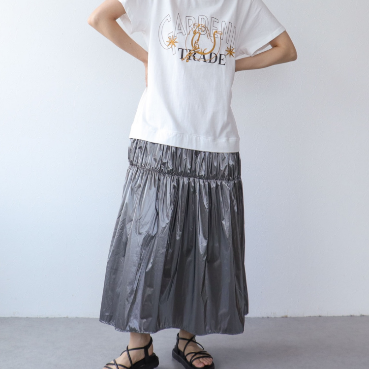 🐎ウマ刺繍カレッジプリントTシャツワンピース🐎
