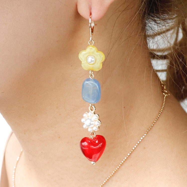 🧡MIXチャームアシメピアス🧡