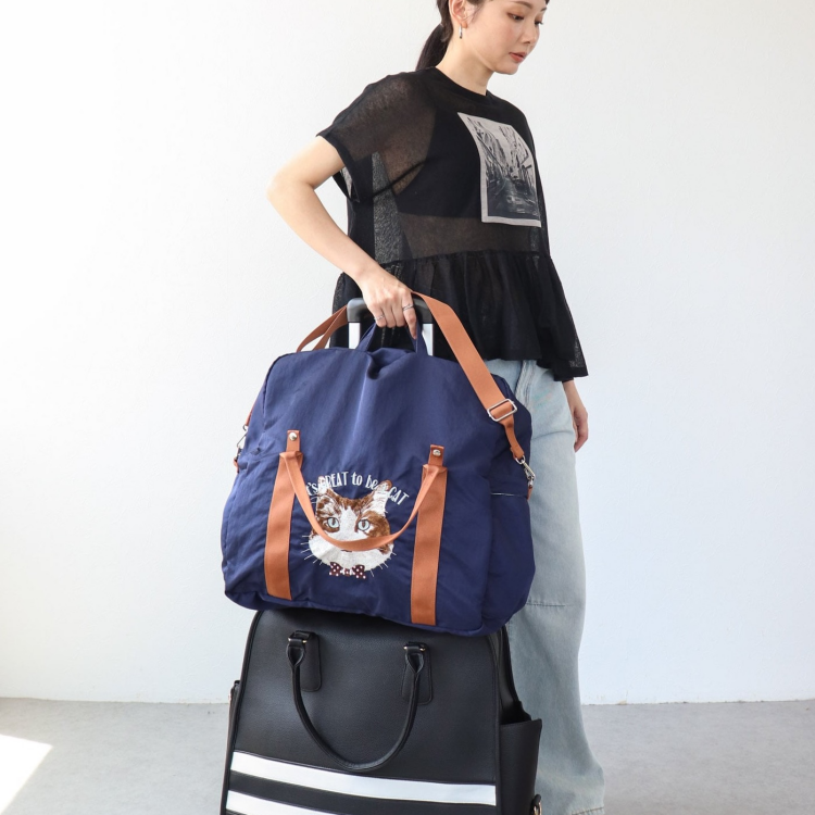 🐈‍⬛キャリーオン刺繍トラベルボストンBAGⅡ🐈‍⬛
