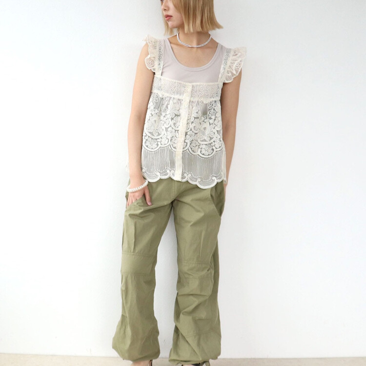 🫧シアー刺繍レースキャミ🫧