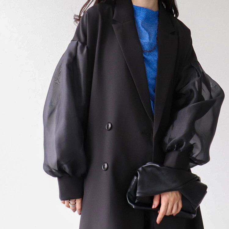 🖤オーガンジースリーブBIGコート🧥